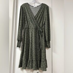 Pamela Knit Faux Wrap Dress